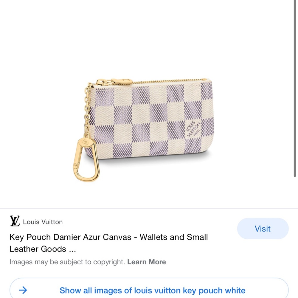 LOUIS Vuitton Damier Azur canvas Key Pouch